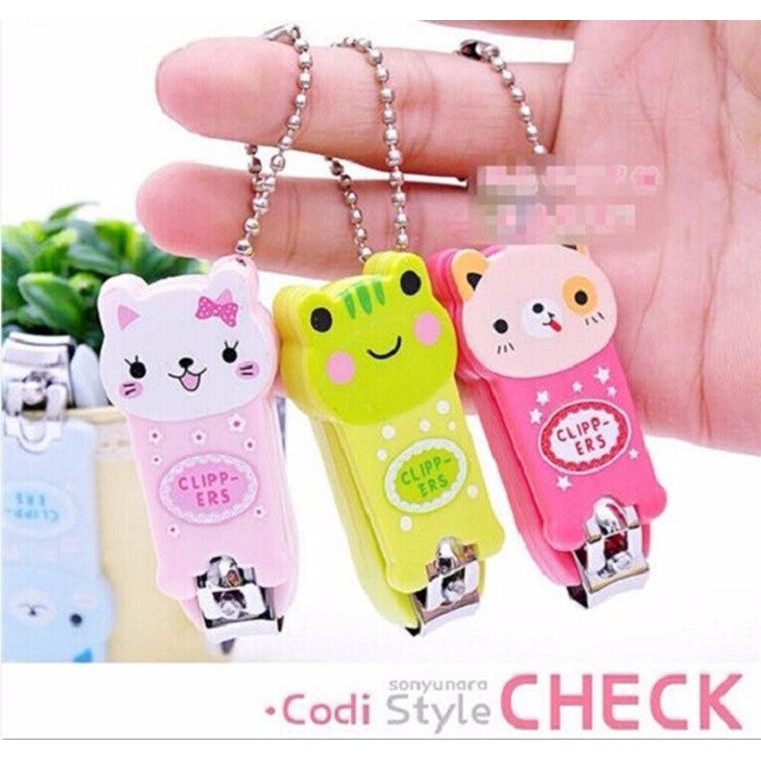 Bấm móng tay móc khóa ngộ nghĩnh - Móc khóa bấm móng tay hình thú (BMT01)