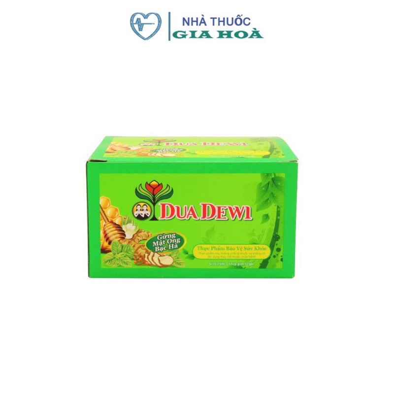 Siro Dua Dewi chiết xuất thảo dược (gừng, mật ong, bạc hà) giảm triệu chứng cảm, nghẹt, sổ mũi, đau họng, mệt mỏi
