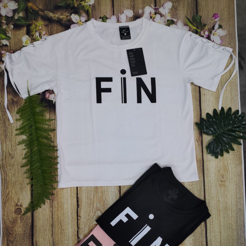Áo Phông Nữ Đẹp FREESHIP️ Áo thun nữ tay ngắn chất đẹp, thun cotton, mịn, mát, sành điệu in chữ FIN - Mã M22