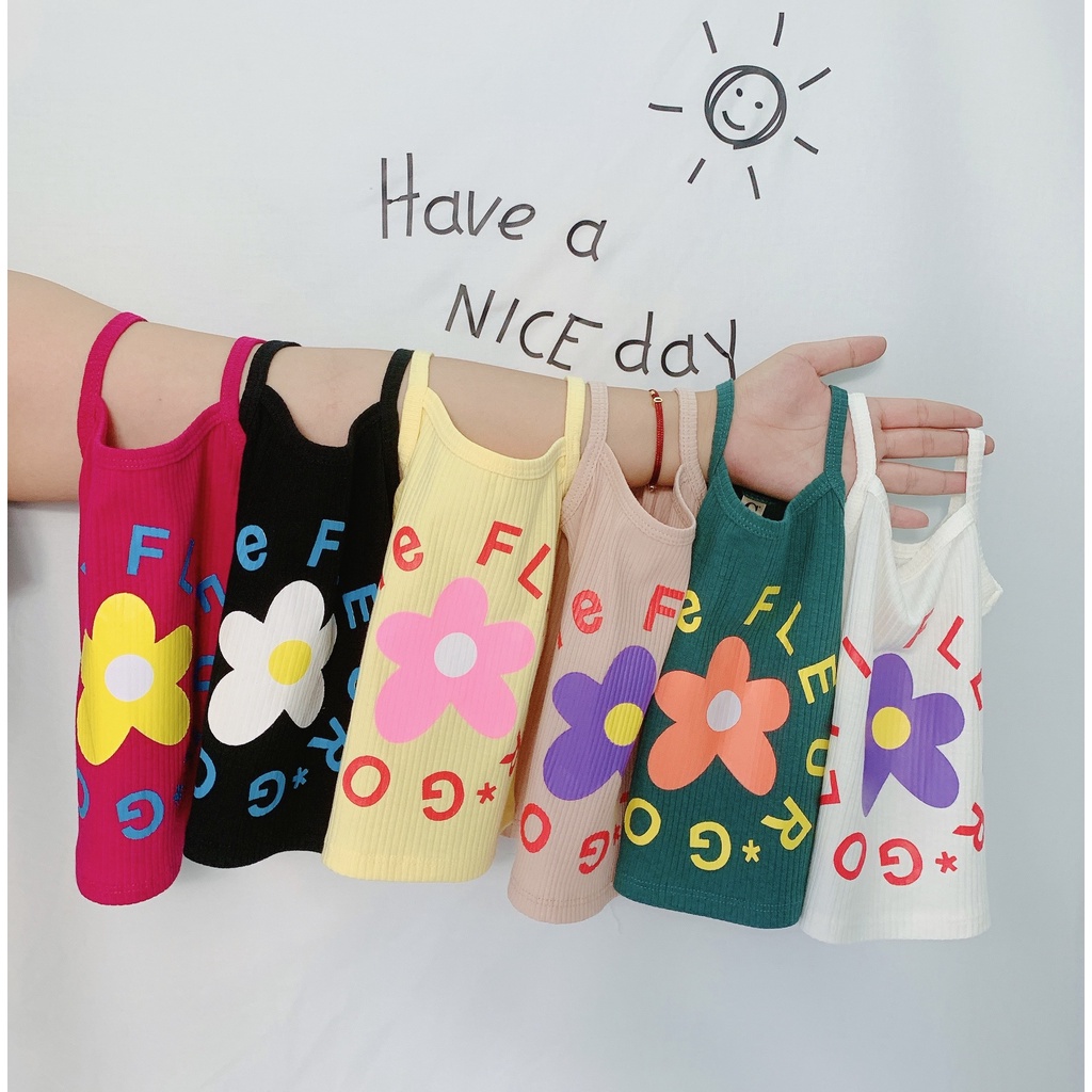 Lyvyshop -  Áo dây cotton 4 chiều siêu dễ thương cho bé từ 08-18kg