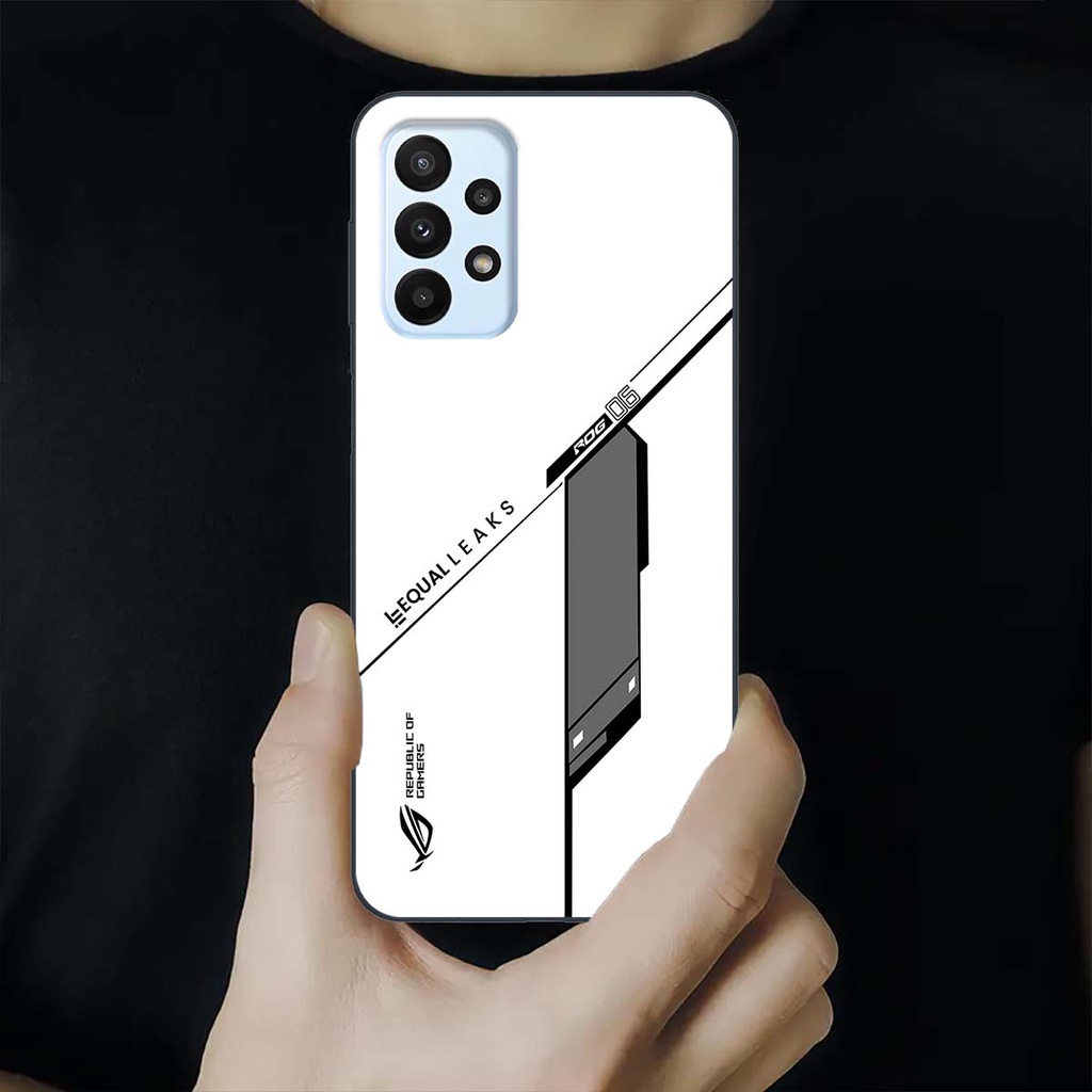 Ốp lưng điện thoại Samsung Galaxy A23 - Republic of Gamers, chất liệu kính cường lực