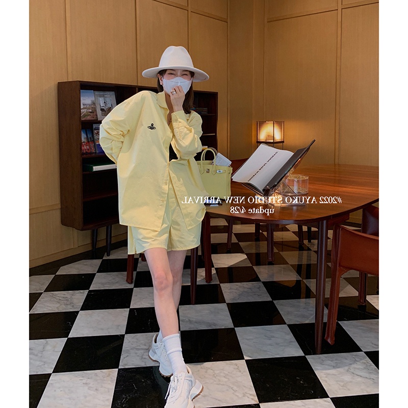 NRVP Áo Sơ Mi Dáng Rộng Thời Trang Hàn Quốc Cá Tính Cho Nữ