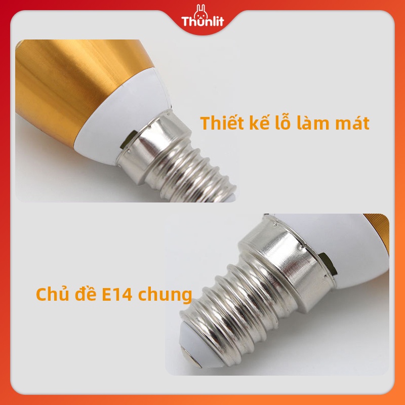 Bóng đèn THUNLIT hình nến220V E14 5W LED màu ấm