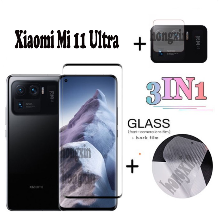 Kính Cường Lực Bảo Vệ Camera 3 Trong 1 Cho Xiaomi Mi 11 Ultra 11 Pro 11 Lite Mi 11i Poco X3 Pro Nfc F3 M3 Redmi Note 10 Pro Max Redmi Note 10s