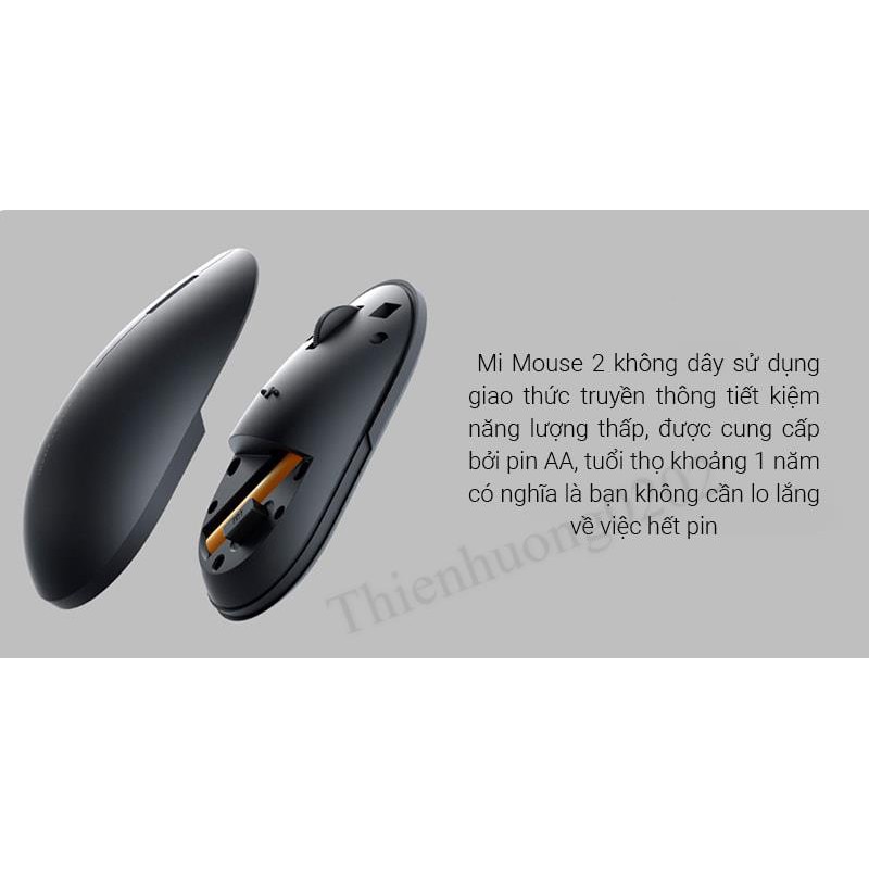 Chuột Xiaomi - Chuột Không Dây Xiaomi Gen 2 Wireless 2.4GHz Bấm Êm Siêu Bền Siêu Nhạy 1000DPI - BH 12 Tháng