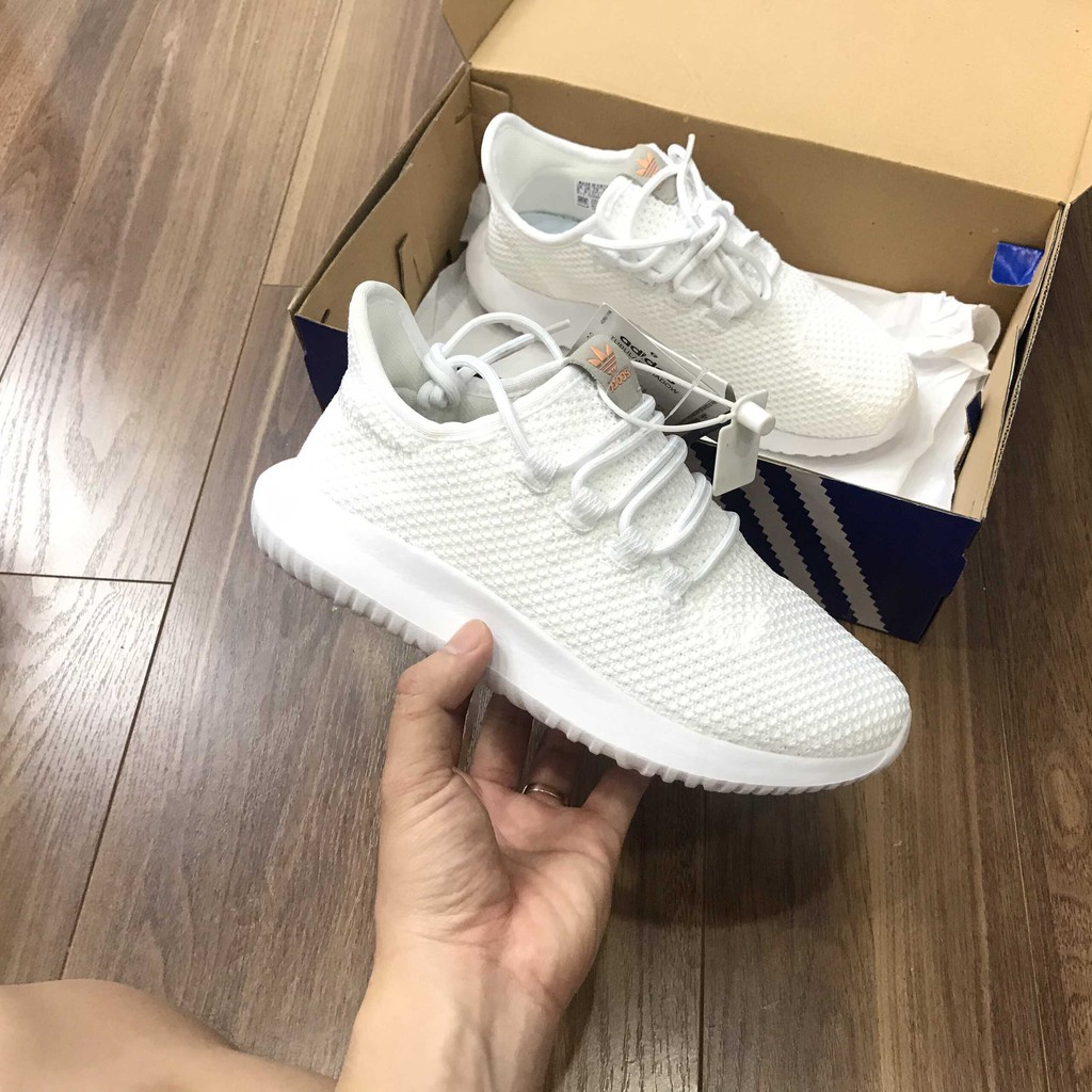 [ Freeship - Xả kho ] Giày Sneaker Tubular Shadow trắng full nam nữ, Giày chạy bộ