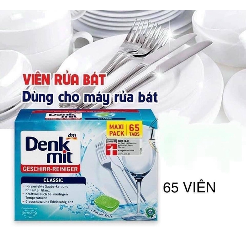 [DATE MỚI NHẤT] CẢ HỘP 65V rửa bát Denkmit Classic. Nội địa Đức