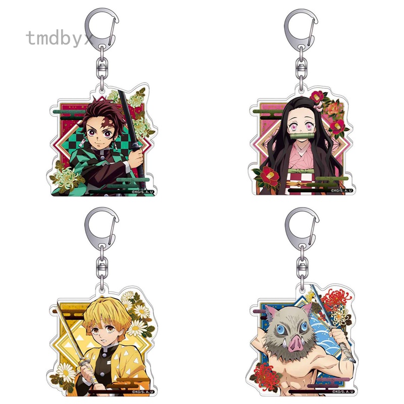 Tmdbyx Móc Khóa Nhựa Acrylic Hình Nhân Vật Anime Demon Slayer
