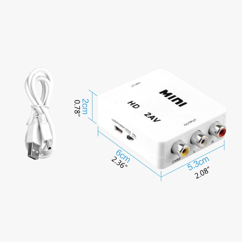 Bộ Chuyển Đổi Vedio Di Động Sang AV 3RCA 1080P NTSC PAL
