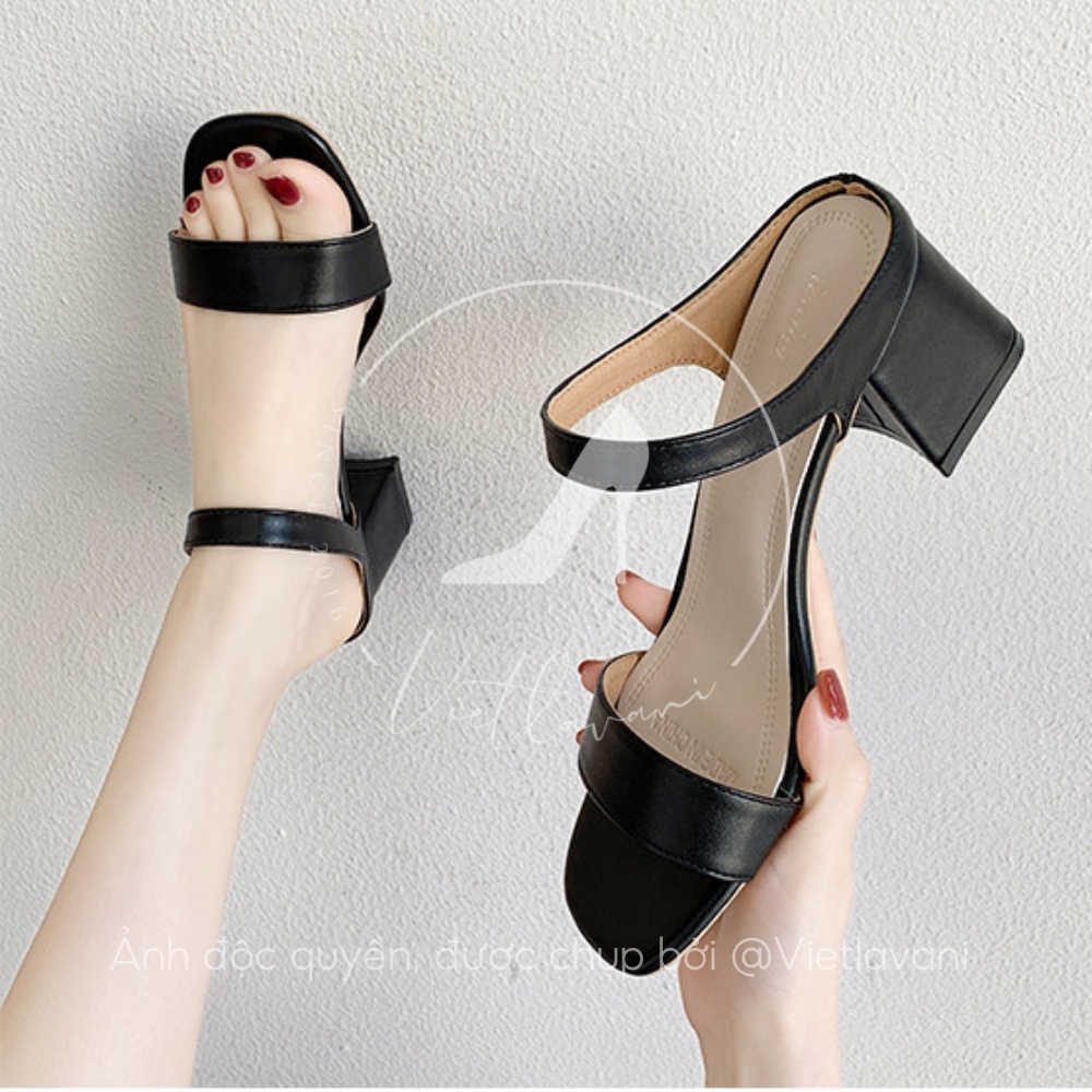 Giày sandal nữ mã LTS41 phong cách đơn giản dễ phối đồ gót cao 5CM