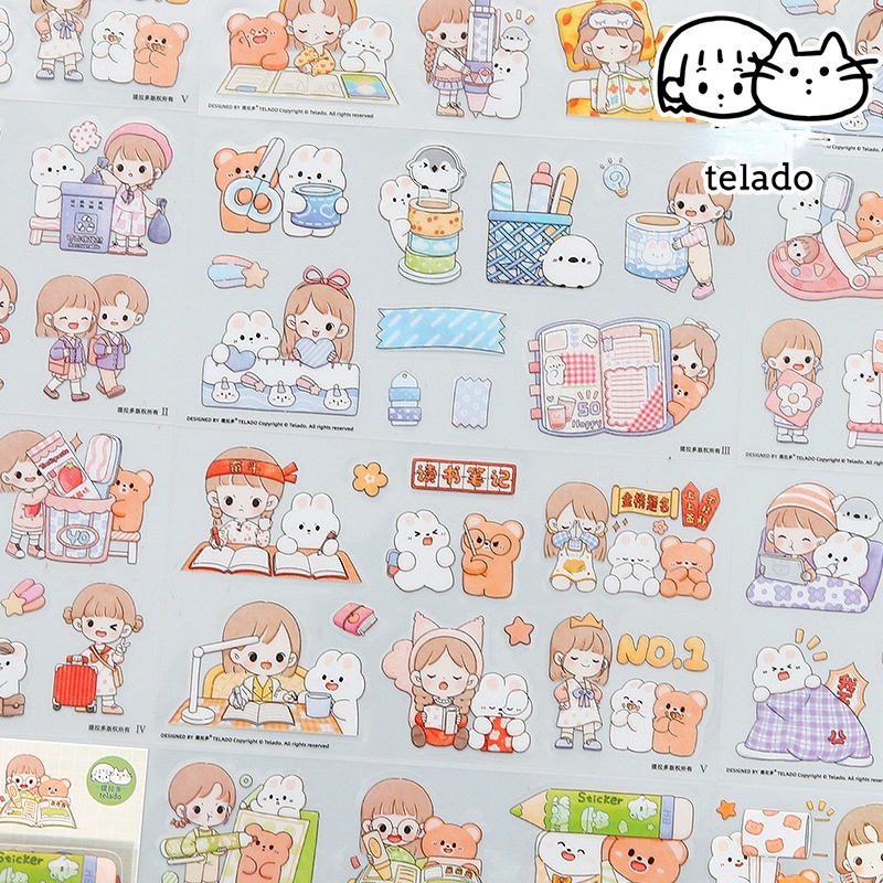 Hình dán stickers bằng PET chống thấm nước dùng trang trí điện thoại