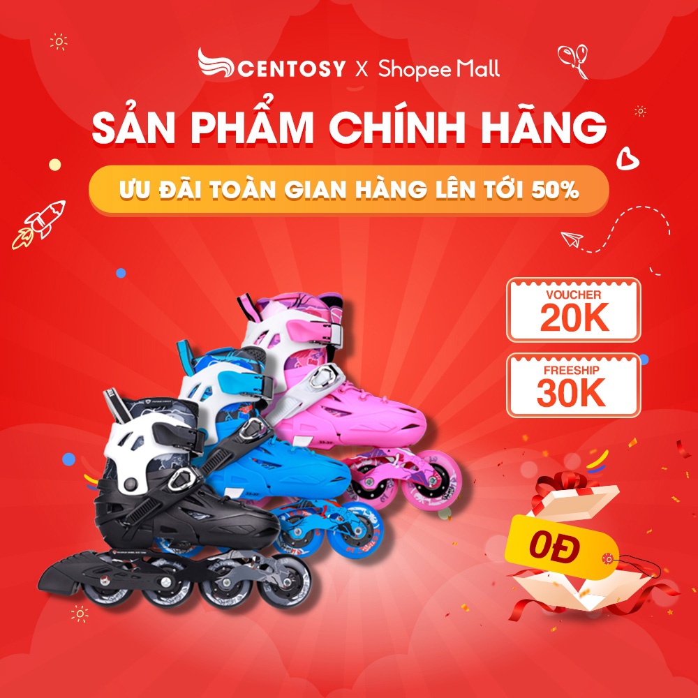 Giày Patin Trẻ Em Cao Cấp - Centosy Flying S5S Plus New - Có Bánh Phát Sáng, Form Chắc Chắn