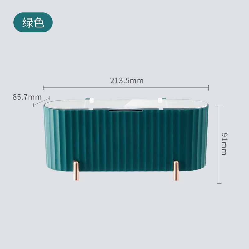 Hộp đựng bông tẩy trang, tăm bông có nắp đậy chia 3 ngăn tiện dụng - Gu Decor Wooden