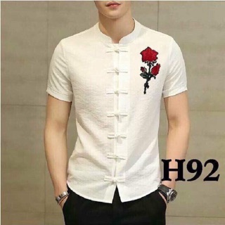 ÁO SƠ MI NAM NHẤN HOẠ TIẾT HOA HỒNG SEOUL FASHION SM30