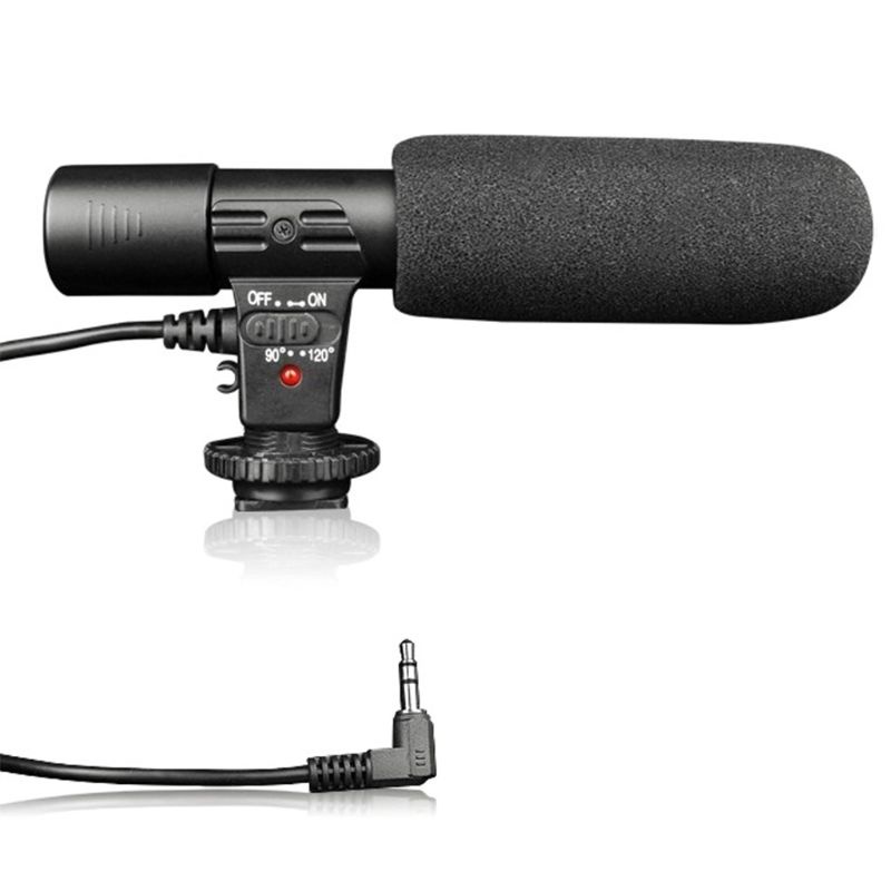 Micro ghi âm stereo Mic-01 3.5mm DV cho máy quay phim DV SLR chất lượng cao