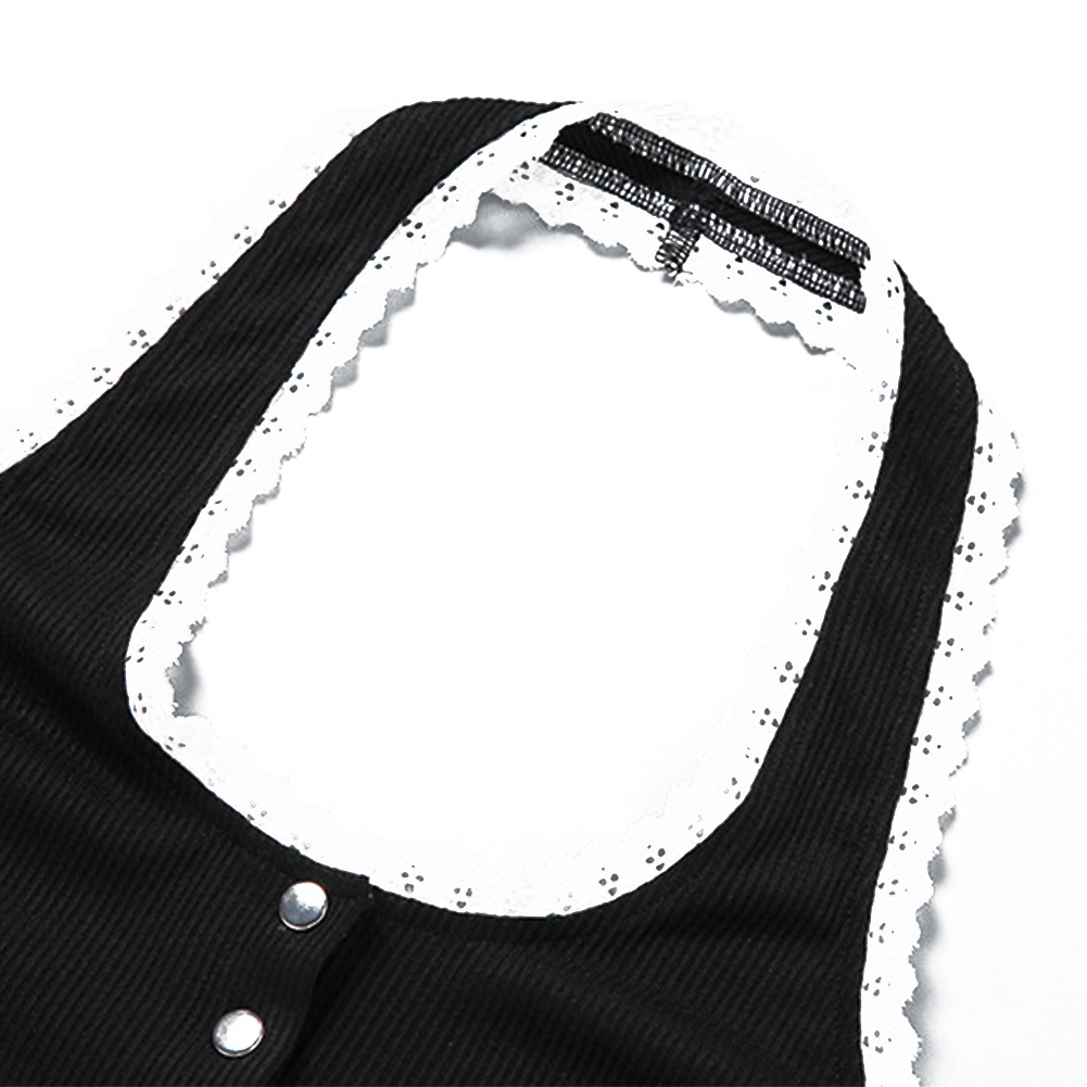 Áo Lửng Hai Dây Phối Ren Gợi Cảm Cho Nữ