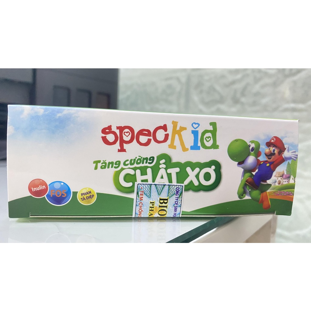 Speckid tăng cường chất xơ Giảm Táo Bón hỗ trợ quá trình tiêu hóa dễ dàng hơn.Hộp 20 ống