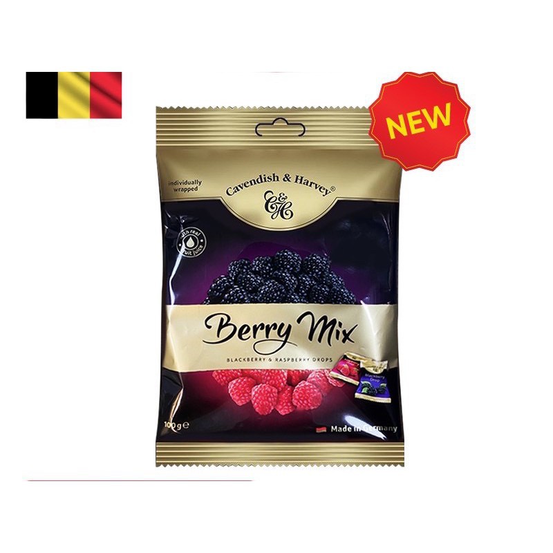 Kẹo trái cây Đức Vị Mâm Xôi Cavendish & Harvey dạng gói 100g