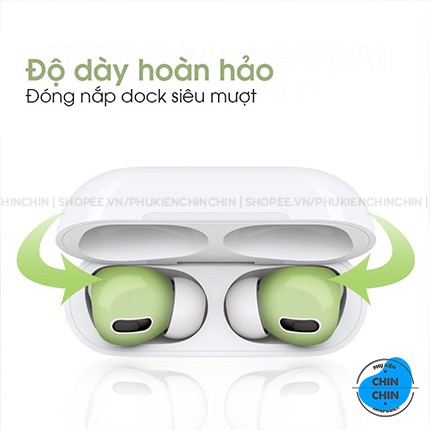 2 Nút Cao Su Silicon Siêu Mỏng Bọc Tai Nghe Apple Airpods Pro Đóng Được Nắp Dock - Phụ Kiện Chin Chin