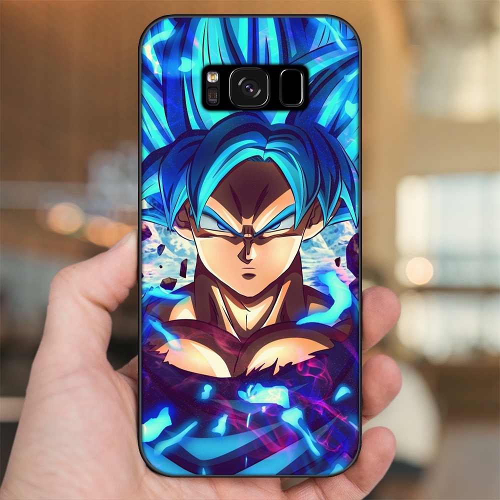 Ốp lưng Samsung S8, S8 Plus viền đen in hình Goku Dragon Ball