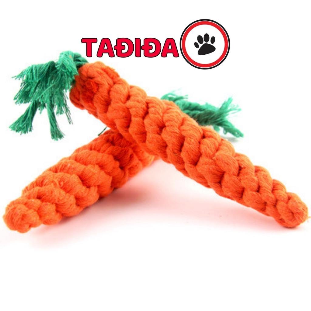 Đồ chơi luyện răng cho Chó - Dây Thừng Cà Rốt siêu bền - Tadida Pet