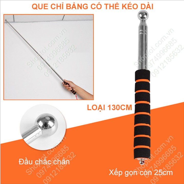 Que chỉ bảng kéo dài cầm tay dùng dạy học, thuyết trình