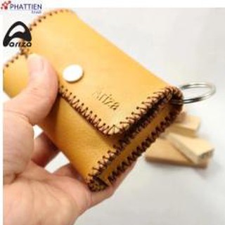 Móc chìa khóa da bò thật 100% Ariza(màu ngẫu nhiên)