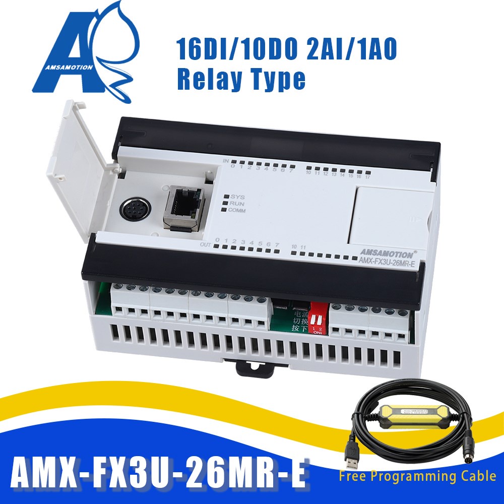 Dây Cáp Lập Trình USB-SC09-FX Kết Nối Mạng Ethernet MODBUS YTH YY Atx-FX3U-26MR Cho Mitsubishi MELSEC PLC 2AI / 1AO 16DI / 10DO