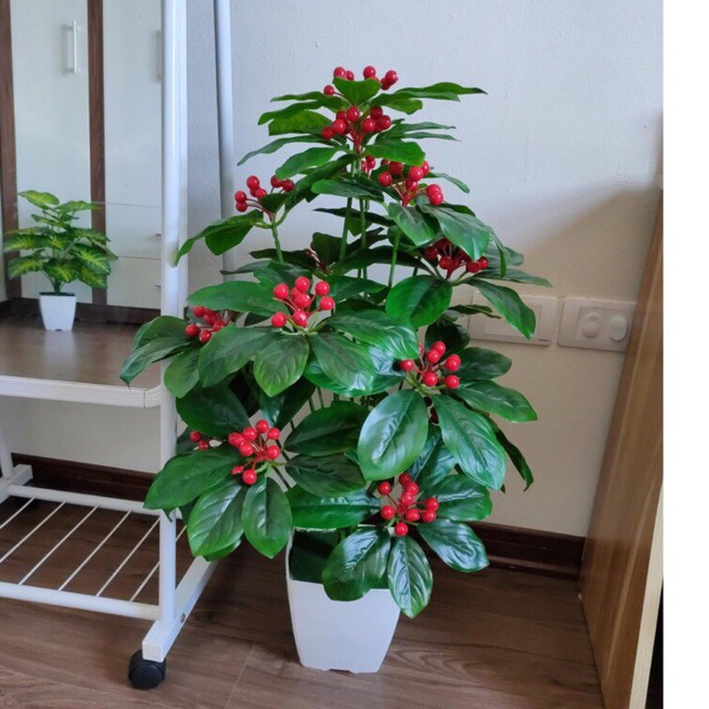 Cây sởi 90cm kèm chậu siêu đẹp- cây giả