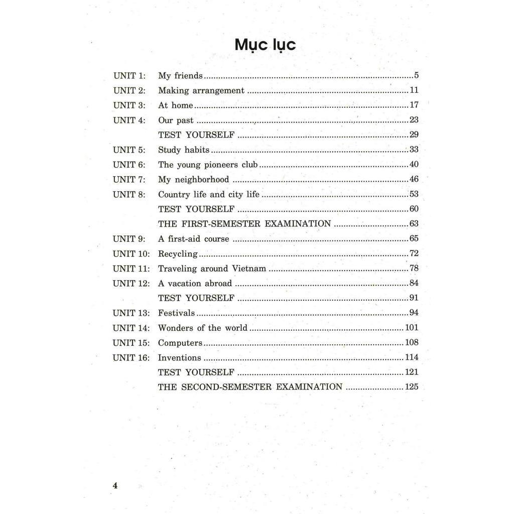 Sách Bài Tập Tiếng Anh Lớp 8 - Không Đáp Án