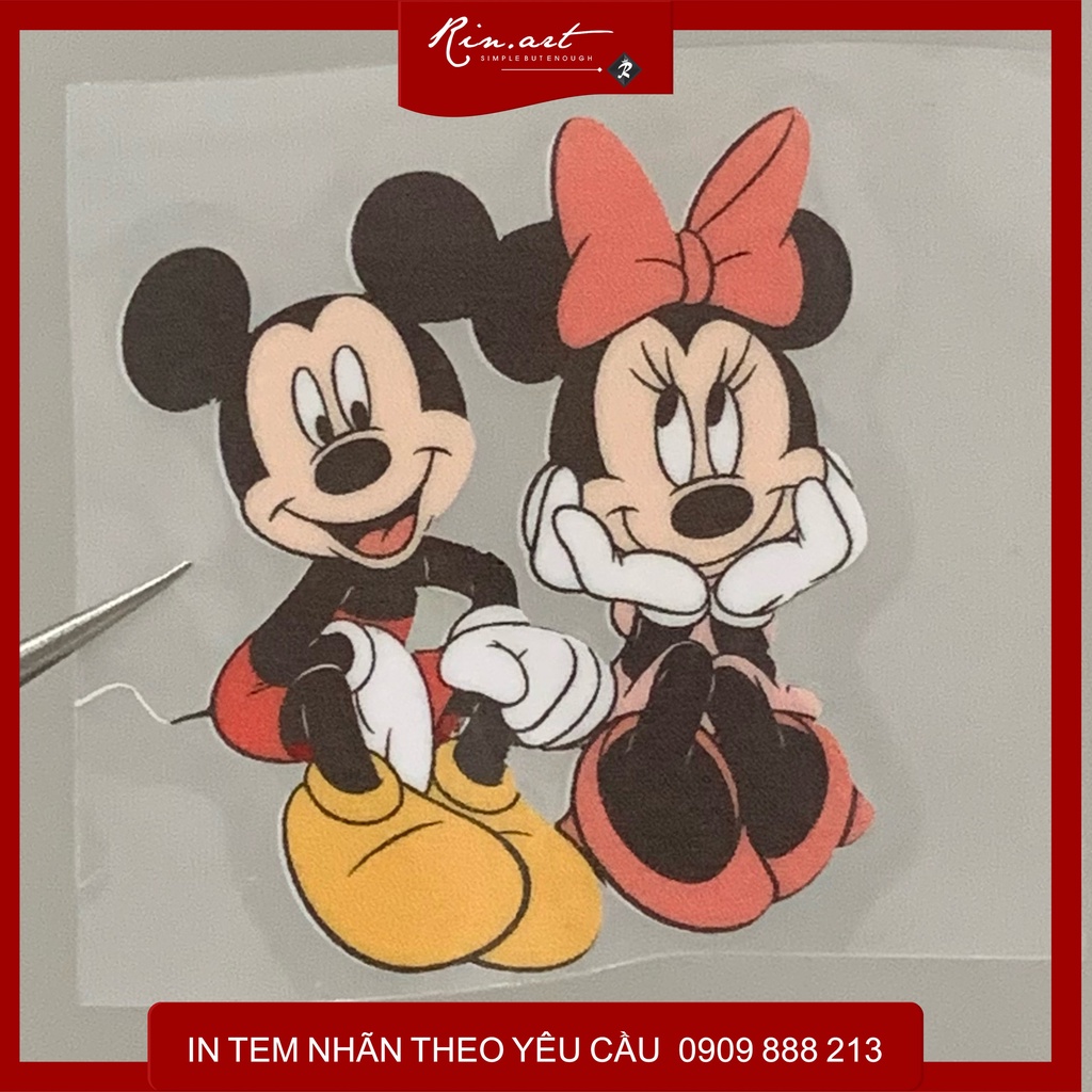 Rinart.vn | Decal ủi tổng hợp Logo mickey siêu dễ thương | Logo Sticker Patch in áo ủi trực tiếp lên vải