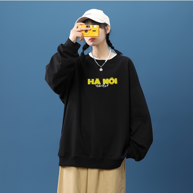 Áo nỉ Tay dài 20ME Hà Nội Áo thun 100% Cotton Nam Nữ Unisex - In Hình Local Brand Streetwear Oversize Form Rộng