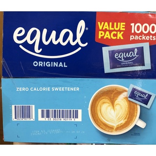 Đường ăn kiêng Equal Original của Mỹ combo 50 gói- tách lẻ từ hộp 1000 gói
