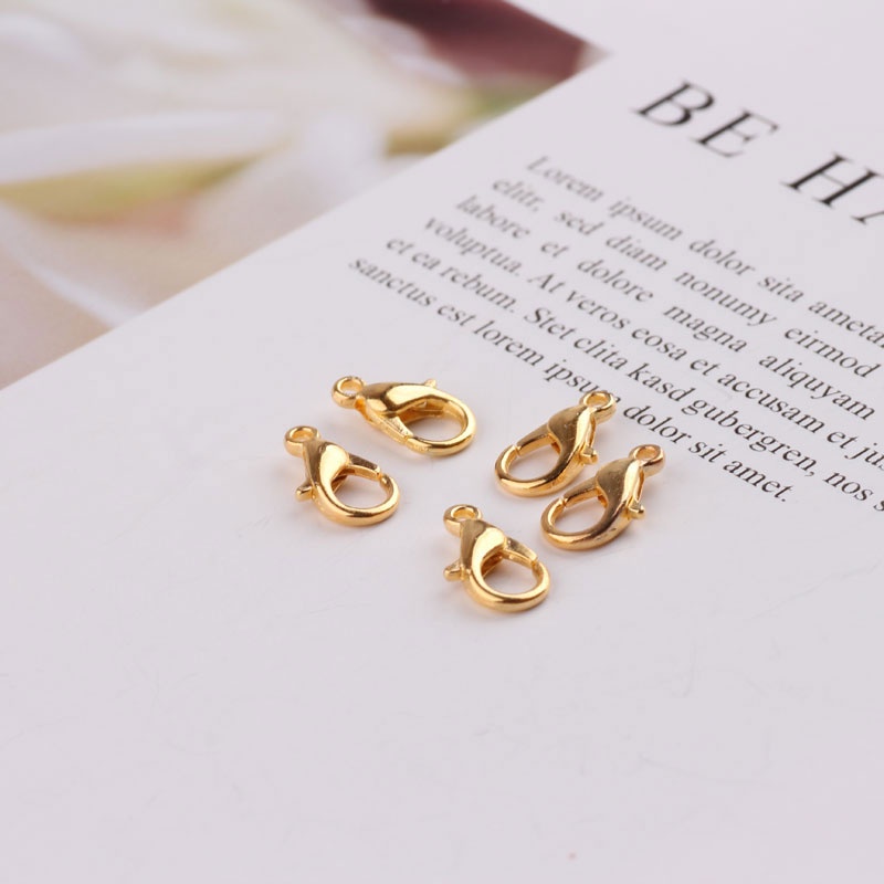 Set 10 móc khóa tôm hùm bằng thép không gỉ làm trang sức thủ công