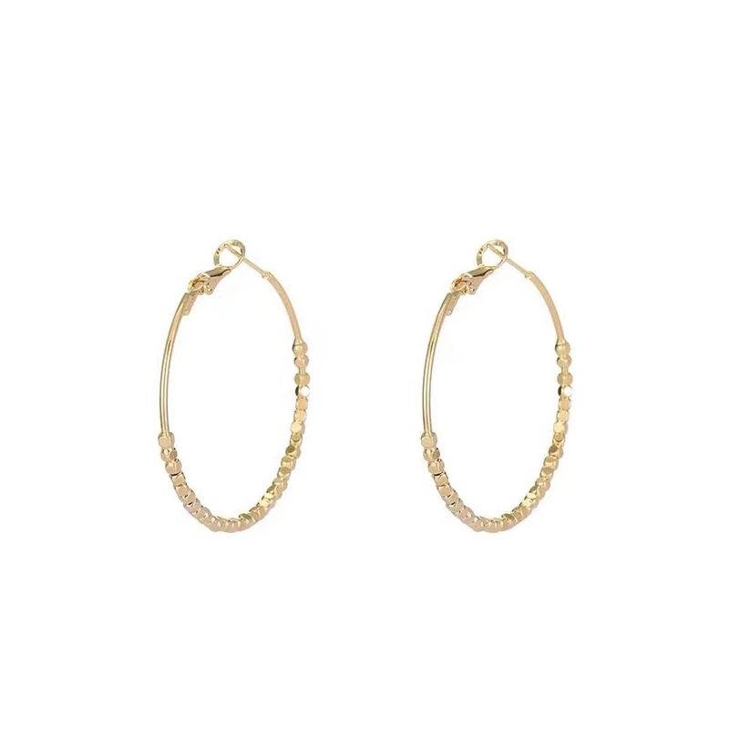 Khuyên Tai Nữ Hình Tròn Lớn Phong Cách vintage Hàn Quốc