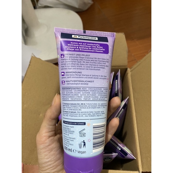 Gội xả 2in1 công chúa Balea cho bé 200ml - nội địa Đức