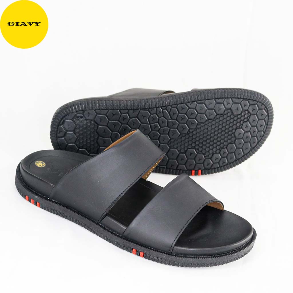 Dép da nam quai nhị thời trang 9021/6 - GIÀY GIAVY