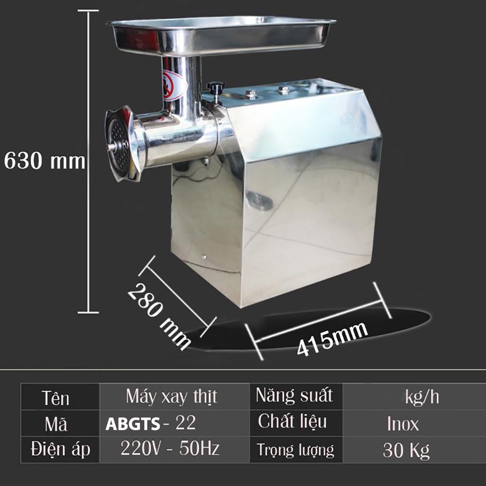 Máy Xay Thịt Gia Đình ABG Loại Cối Chuyên Dụng Dành Cho Nhà Hàng, Quán Ăn