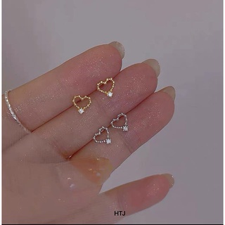 Bông tai bạc nụ tim chất liệu bạc MS025