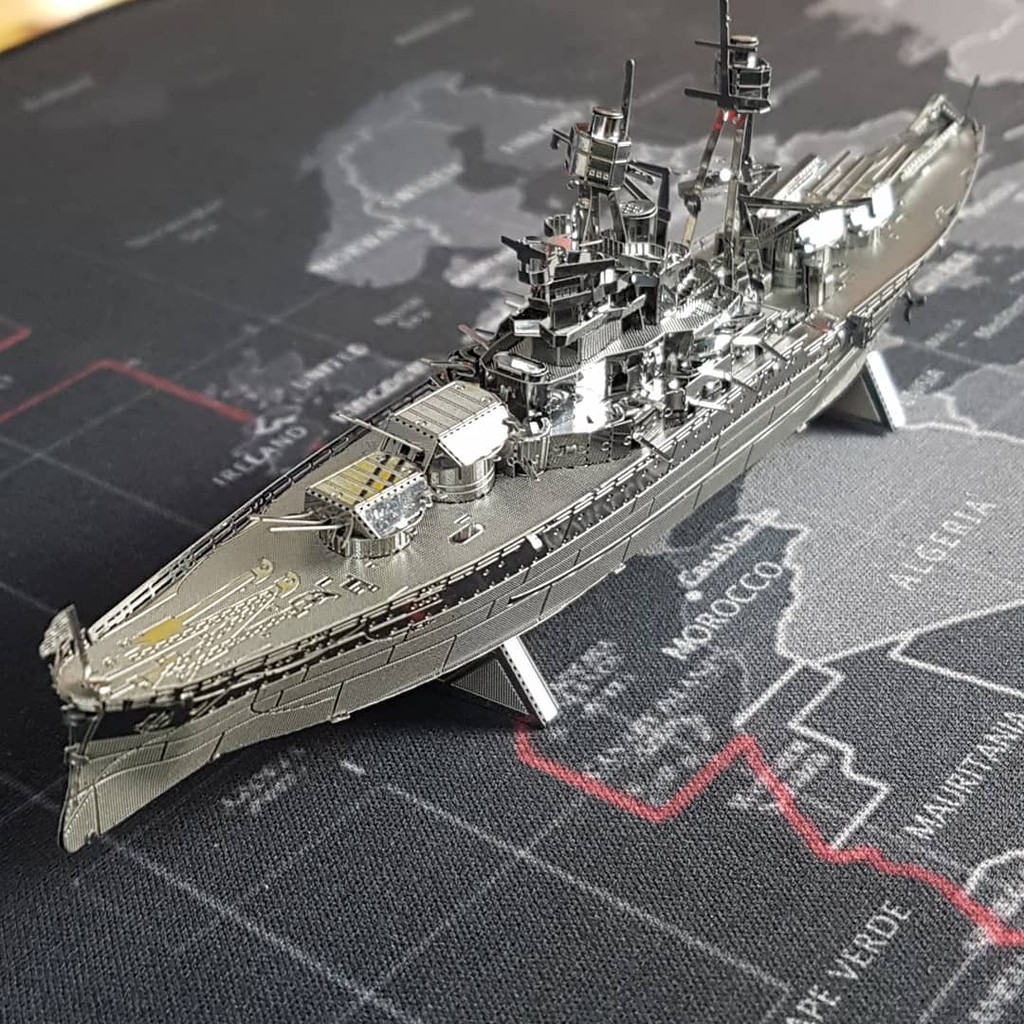 Mô Hình Lắp Ghép 3D Kim Loại Tự Ráp Thiết Giáp Hạm USS Arizona BB-39 Hải Quân Mỹ - Chưa Lắp