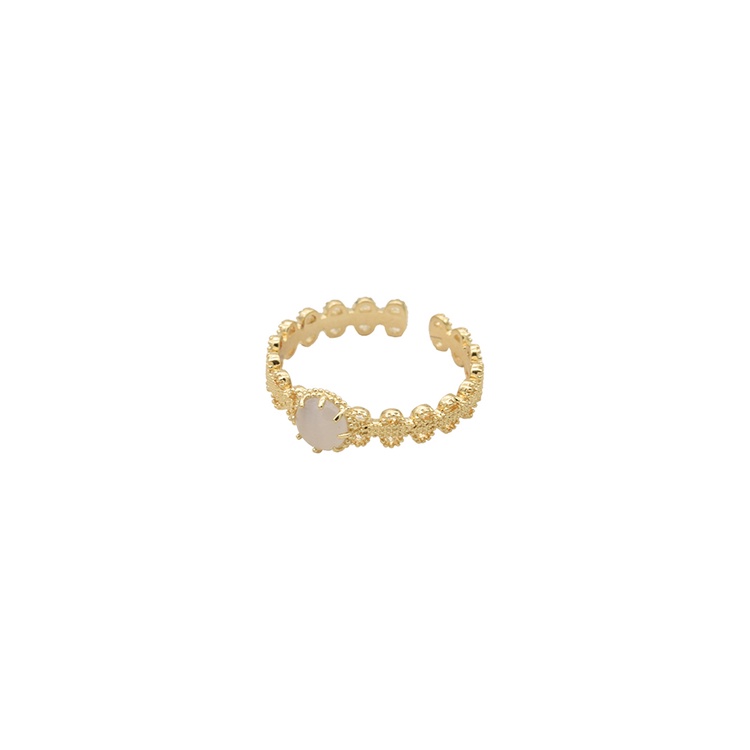 Nhẫn Bạc Đính Đá Opal Phong Cách Thời Trang Hàn Quốc Cho Nữ