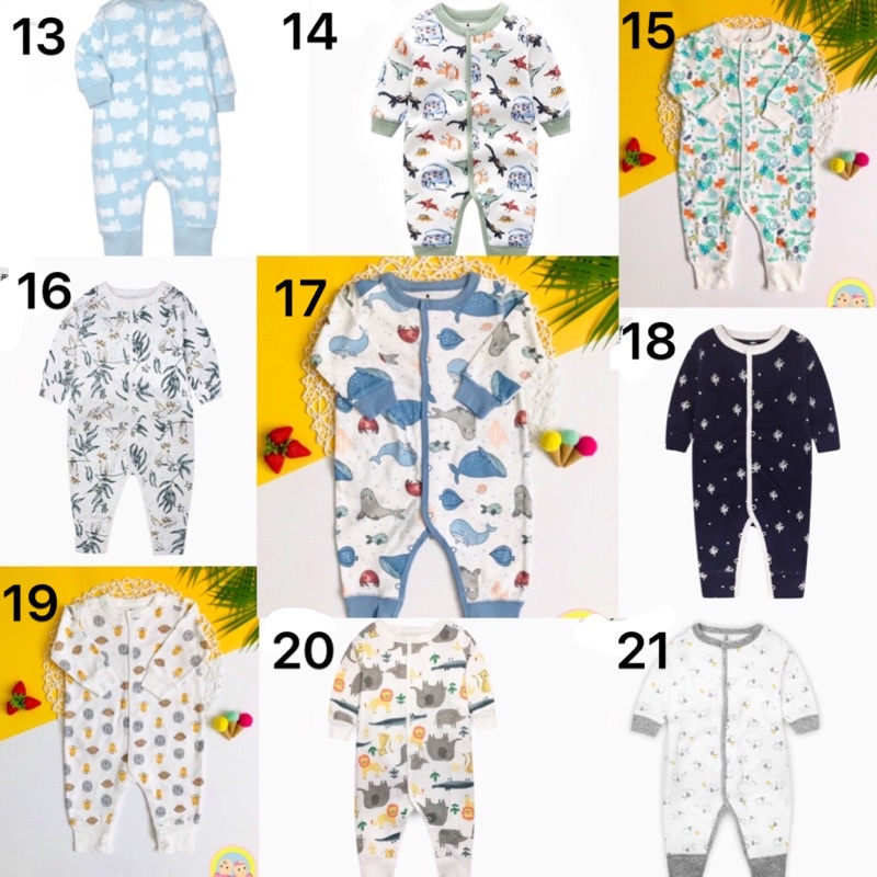 Body liền thân sleepsuit không vớ Baby cho bé trai bé gái