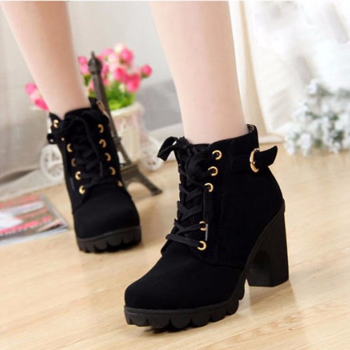 Combat boots nữ cổ ngắn - G1017