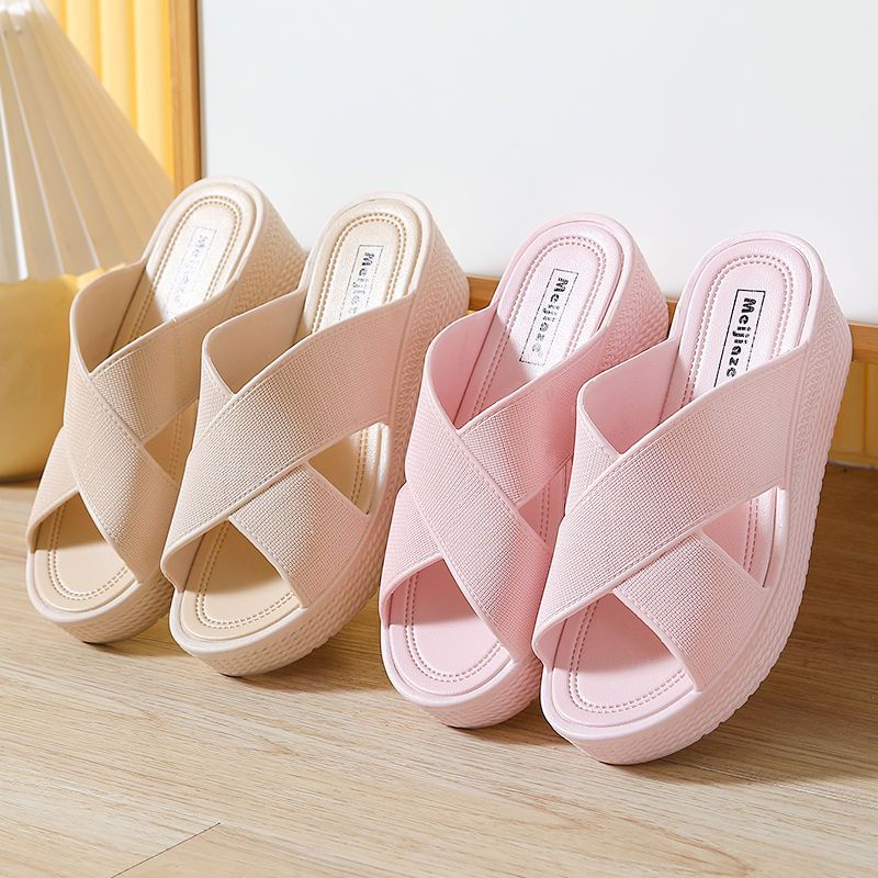 Dép Cao Gót Đế Xuồng Chống Trượt Thời Trang Mùa Hè Hàn Quốc Cho Nữ