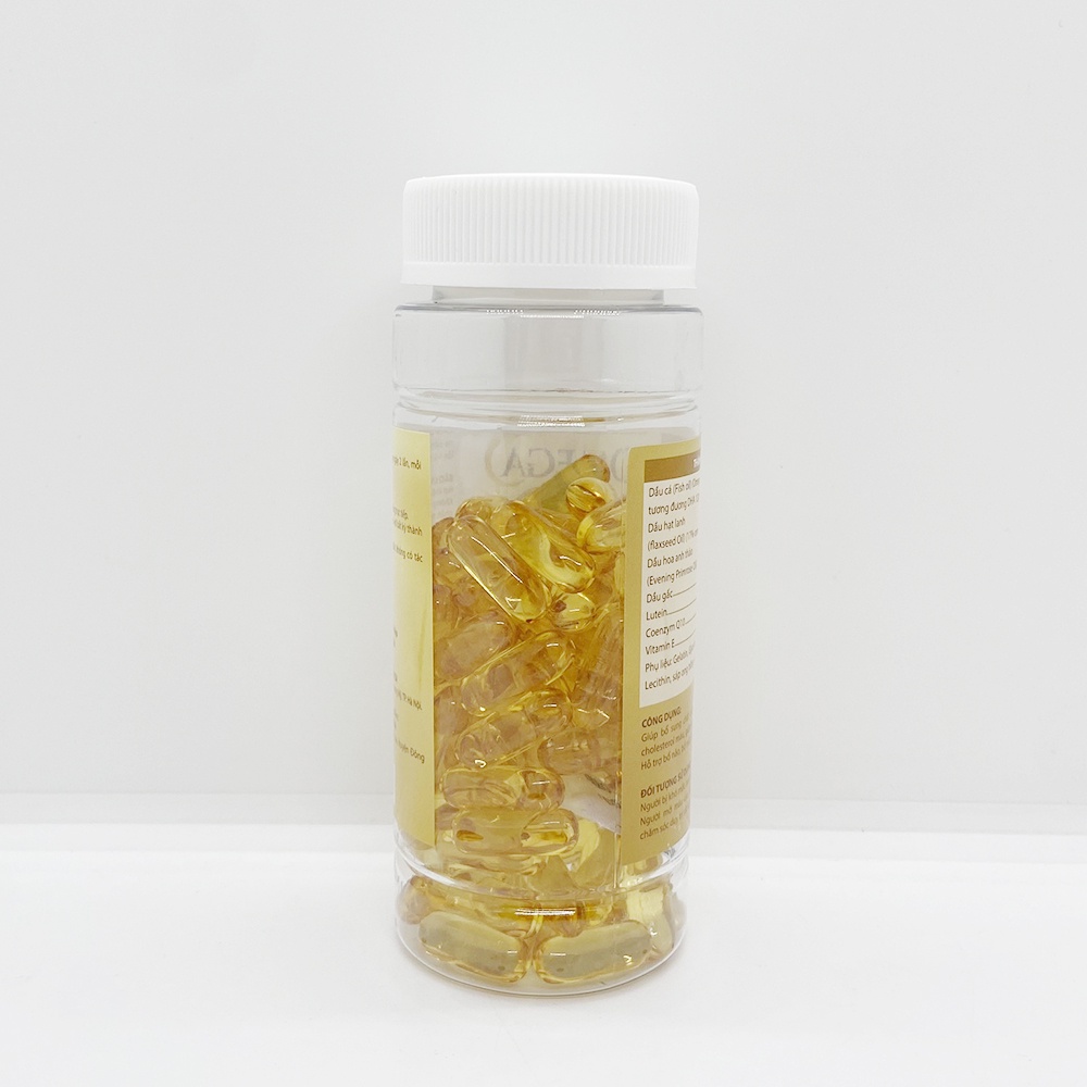 Viên dầu cá Omega 369 Dầu hạt lanh, dầu gấc, hoa anh thảo - Hộp 100 viên
