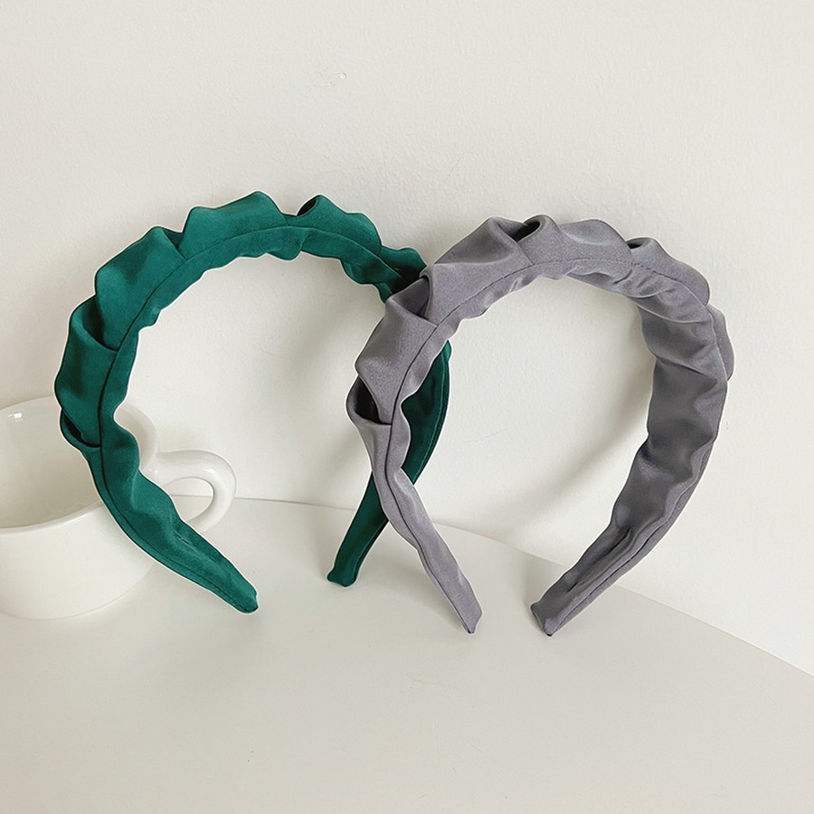 Băng Đô Cài Tóc Bản Rộng Màu Sắc Trơn Phong Cách Hàn Quốc Cổ Điển Thời Trang Cho Nữ