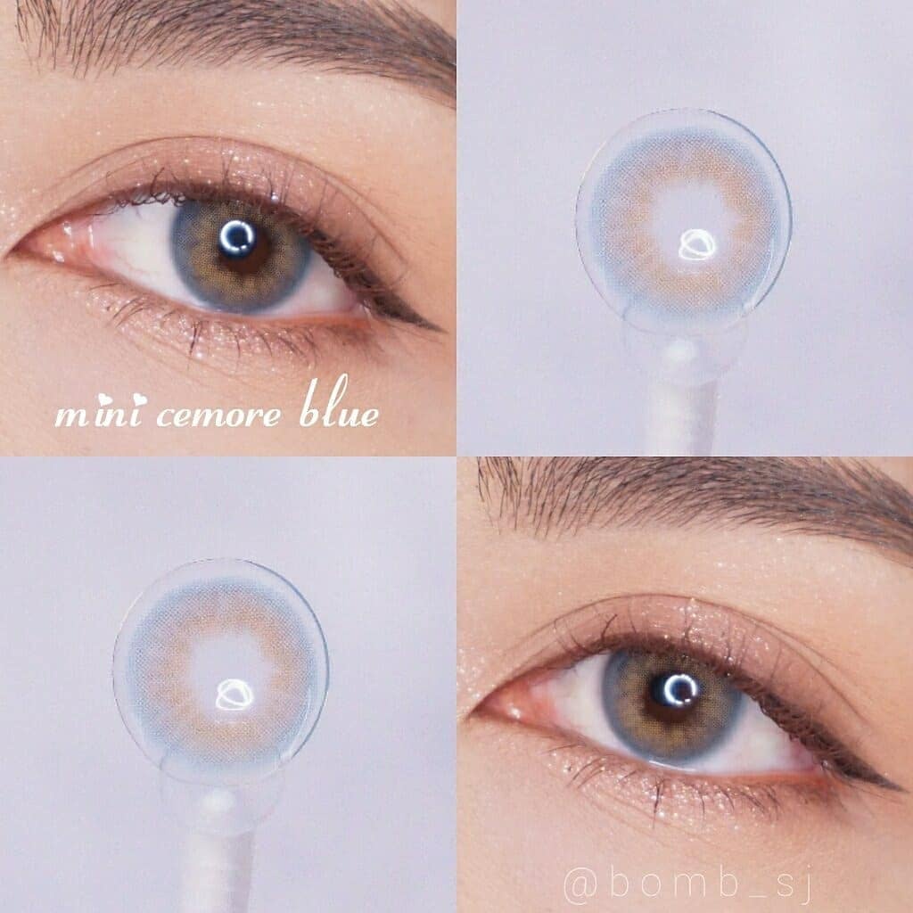 Áp Tròng CEMORE BLUE Ẩm Cao 55% HSD 6 Tháng Lens Xanh Biển Không Giãn Tông Tây Phù Hợp Make Up Tiệc Cho Mắt Nhạy Cảm