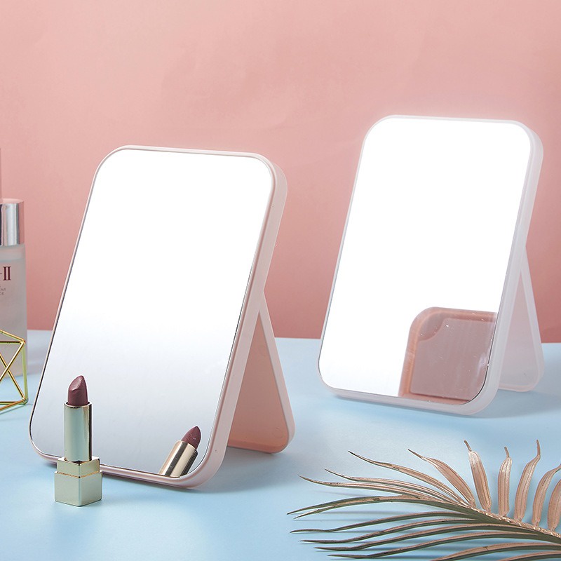 Gương để bàn trang điểm gấp gọn size lớn 20,5 x 14 cm