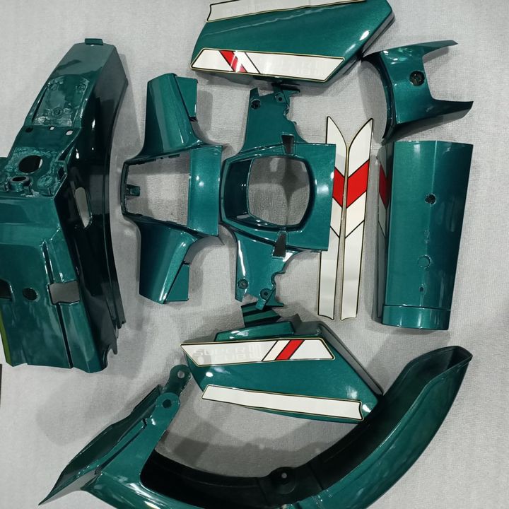 Bộ dàn áo xe Cub 82 màu Xanh Rêu - nhựa ABS cao cấp - SPG-2957