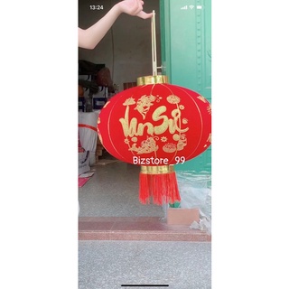 combo 2 quả Đèn Lồng Vải Treo Tết Lễ Hội Size 60cm/80cm/100cm